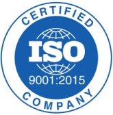 ISO 9001:2015 certified company